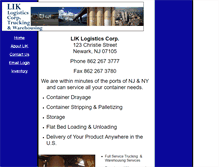 Tablet Screenshot of liklogistics.com